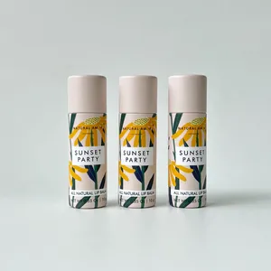 2024 New Biodegradable Deodorant Containers Lipstick Tubes Sunscreen Push Up Tubes Eco-Friendly Paper Packaging