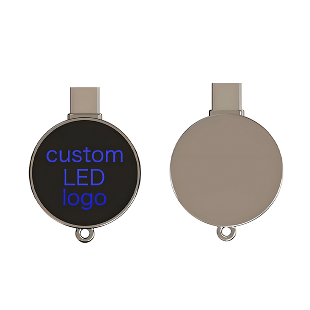 Metal 2.0 16G USB Flash Drive with LED Lights Custom Logo Type C 3.0 USB Stick 32G 64G 128G 8G Pendrive Gift Phone for Tablet PC