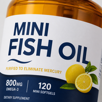 Compléments alimentaires Darwin OEM, huile de poisson végétalienne oméga-3 500 mg/1000 mg, 2 gélules par portion pour hommes, soutien immunitaire et anti-fatigue