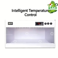 Cage/Terrarium pour reptiles en PVC blanc/noir, pliable, standard, avec régulateur de température