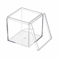 Boîte en acrylique transparente carrée personnalisée pour biscuits, chocolat, gelée, sucre, emballage, mariage, bonbons, nourriture, boîte de présentation en acrylique