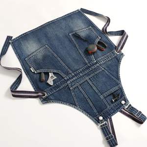 Jeanerlor <b>Denim</b> Work <b>Apron</b> Unisex Cotton Abrasion Resistant For Men And Women - Product Image 1