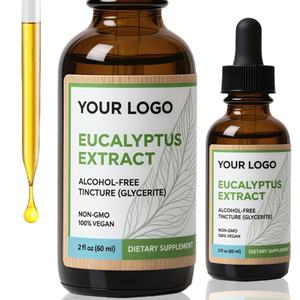 Extracto sin alcohol de etiqueta privada de alta potencia 800 mg a base de hierbas hechas de gotas líquidas de eucalipto orgánico certificado 100% para todos - Product Image 1
