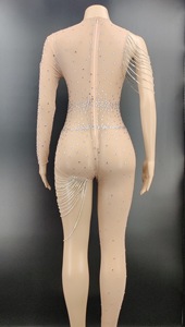 Novance Y1844 Abiti Sexy 2022, Vestito Aderente con Paillettes e Frange, Abito <span class=keywords><strong>Trasparente</strong></span> Estremamente Sexy, Elegante <span class=keywords><strong>Tuta</strong></span> con Paillettes per Feste Serali - Product Image 6