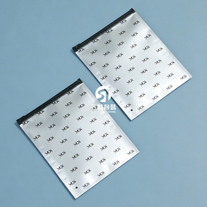 Custom Printed 3 Side Seal Aluminum Foil Bags | Slider Zipper T-shirt Packaging for Apparel <b>Accessories</b> - Product Image 2