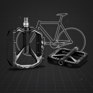 Pédales de vélo de montagne extra larges, plateforme large en alliage <span class=keywords><strong>d</strong></span>'aluminium, 9/16 pouces, avec picots antidérapants, pédales de vélo en noir <span class=keywords><strong>ou</strong></span> en rouge - Product Image 1