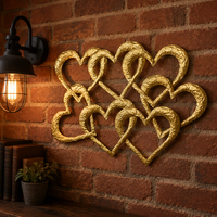 Décoration murale en métal pour intérieur, accent décoratif pour la maison, 74,93*3,18*52,07CM, or brillant, pour salon
