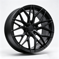 5x120 5x112 5x114.3 15 16 17 18 19 24-Zoll Geschmiedete Räder Schwarze Mehrspeichen-Sportwagenfelgen für Icar BYD BMW Audi Honda Toyota