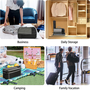 Ensemble organisateur de voyage RPET 6 pièces cubes d'emballage pliables légers avec fermeture à glissière compressible pour le rangement des valises - Product Image 6