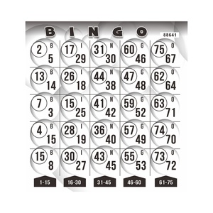 Papel de Juego de Bingo Clásico con Números de la Suerte, Impresión Reciclable, con Impresión de Tarjetas, Venta al por Mayor de Tarjetas de Bingo - Product Image 3