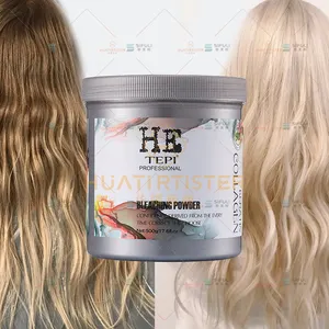 Huati Sifuli ha 500g senza stimolazione blu sbiancante per capelli colore polvere sviluppatore salone uso domestico polvere sbiancante per capelli