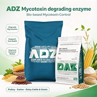 Additif alimentaire liant les mycotoxines, protège le foie et les reins des animaux, améliore le taux de conversion alimentaire