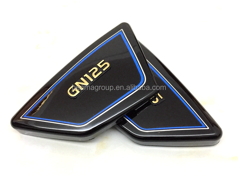 タンクサイドカバーgn125黒と赤スズキgn 125 Gs125オートバイ部品用