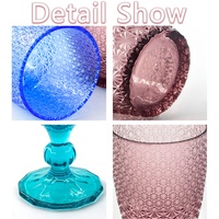 LANGXU marqueurs d'hôtel en cristal de neige gobelets bleus de haute qualité pour boire du vin vintage verre à vin de cerise verres à congélation de vin