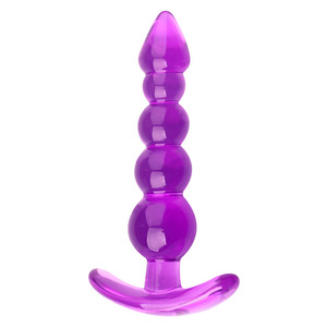 Tapón Anal de Gelatina TPE de Cinco Bolas, Bolas Anales, Tira Anal Usable, Juguete de Dominación Anal, Productos para Adultos al por Mayor - Product Image 1