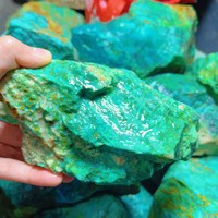 Agate Phénix Naturelle Brute, Turquoise Verte Américaine, Matière Première Verte, Spécimen de Pierre pour Collection