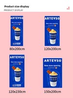 Support d'affichage en aluminium en forme de L YTSF-F13, support publicitaire vertical sur pied pour bannière déroulante, présentoir de type portail pour affiches