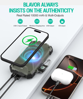 Banque d'alimentation solaire 10000mAh avec charge rapide PD - PN-W05S Charge sans fil et conception de boussole pour les voyageurs Meilleure vente aux États-Unis
