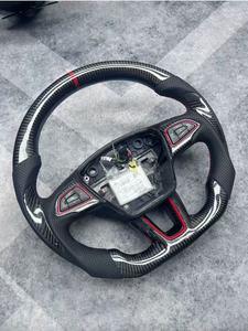 Volante de Cuero y Fibra de Carbono Forjado Real Personalizado para Ford Focus Fiesta Mk7 ST Mk8 Mk4 Mk3 <span class=keywords><strong>Mk2</strong></span> - Product Image 2