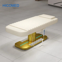 Lit de beauté électrique de luxe en acier inoxydable doré, idéal pour les soins du visage, les spas, les salons de beauté et les extensions de cils - Table de massage pour salons de beauté et spas - Vente chaude