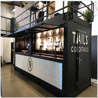 Préfabriqué mobile portable petit café meubles conteneur d'expédition café boutique kiosque conceptions stand restaurant bar