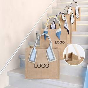 Fabricants sacs d'épicerie naturels personnalisés sacs en toile de jute sacs de plage sac fourre-tout en jute jute sac fourre-tout en toile de jute vierge - Product Image 1