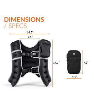Chaleco de Ejercicio con Peso, Resistente, para Entrenamiento de Fuerza, Mejora el Aumento de Masa Muscular, Quema de Grasa y Rendimiento Atlético en Cualquier Lugar - Product Image 5