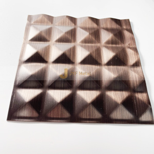 Placa de Acero Inoxidable Moderna con Relieve EX439, Corte y Grosor Personalizados para Decoración Artística de Paredes de Hotel, Diseño de Interiores - Product Image 1