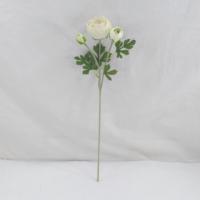 Bunga Ranunculus Buatan 3 Kuntum Bahan PE Sentuhan Asli Tahan Lama Dekorasi Pernikahan Rumah Pesta Hari Ibu