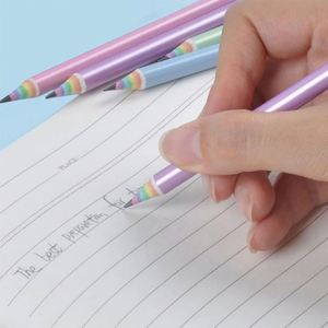 Fournitures artistiques, peinture, crayons HB standard personnalisables pour enfants, papier recyclé écologique, couleur arc-en-ciel, certifié EN71 - Product Image 4