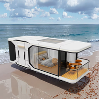 Conteneur préfabriqué de construction rapide de maison de capsule d'espace mobile en acier imperméable pour l'usage de salle de bains d'atelier de carport de bureau