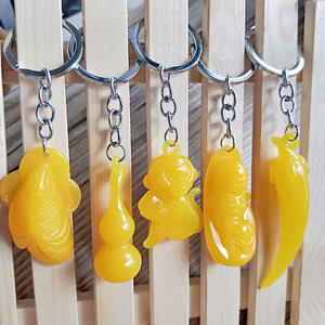 R307 Artículos de Vendedor Ambulante: Llavero de Imitación Ámbar Tallado, Llavero Creativo para Ferias de Templos - Product Image 5