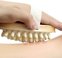 Brosse de massage corporelle en bois naturel pour la cellulite et la circulation sanguine lymphatique, brosse sèche pour éliminer les peaux mortes, brosse de bain SPA
