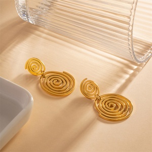 เครื่องประดับคุณภาพสูงต่างหูชุบทอง18K ต่างหูกลมจี้ต่างหูเม็ดกลม - Product Image 6