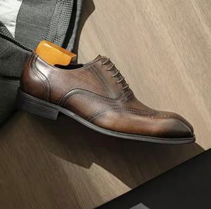 Zapatos de Vestir de Cuero Genuino para Hombre, con Punta Cerrada y Estilo Slip-On, Zapatos de Boda de Alta Calidad - Product Image 2