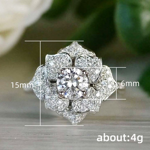 Anello a forma di fiore dal design elegante per l'uso quotidiano da parte delle donne - Product Image 5