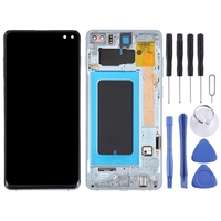 Pantalla LCD Super AMOLED Original para Samsung Galaxy S10+, Digitalizador, Ensamblaje Completo con Marco, Pantallas LCD para Teléfono Móvil