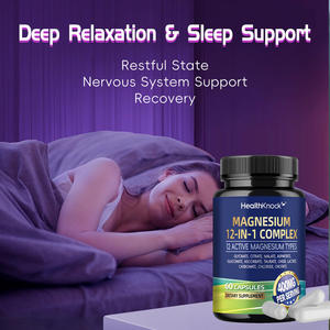 Etiquette personnalisée Complexe de magnésium 12 en 1 Capsules d'élément de magnésium pour la santé musculaire Capsules de magnésium - Product Image 6