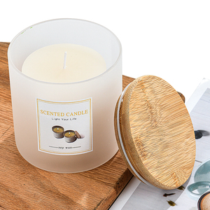 Lọ Ba Bấc Mờ Lọ Nến Thủy Tinh Borosilicate Cao Có Nắp Lọ Nến Sang Trọng - Product Image 1