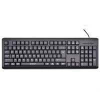 Clavier à membrane filaire USB Sunrose 9821 de haute qualité, 104 touches, design ergonomique, étanche, prêt à l’emploi, pour