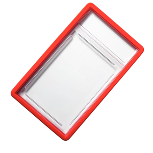 X527 35pt 3" X 4" Protège-cartes de collection transparent en PVC avec bordure colorée, Toploader standard pour cartes - Product Image 3