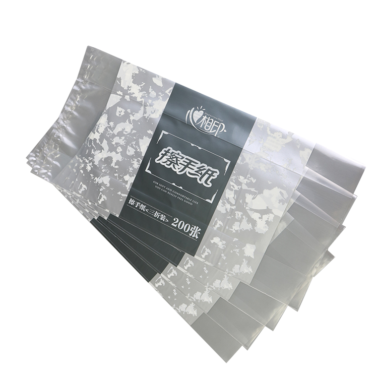 Eco-Friendly Manufacturers Plastic Packaging Film for Toilet Paper Napkins Paper Tissue Bags
