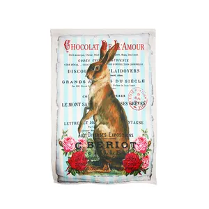 高品质复活节花园旗帜装饰兔子双印花节日春节壁挂户外旗帜