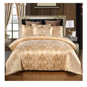 Tröster setzt King Size Luxus Bettwäsche Jacquard Satin Juego de Cama Luxusmarke Design Bettwäsche