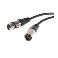 Câble de microphone XLR équilibré 3 broches nickelé mâle-mâle, gaine PVC noire, blindage tressé, conducteur OFC pur, conforme ROHS, personnalisable
