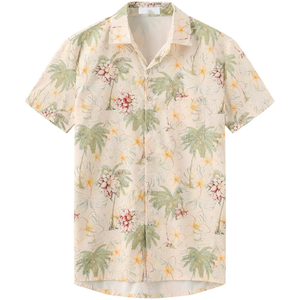 Hauts été à manches courtes boutonné hommes chemises décontracté élégant chemise hommes hawaïen bouton à manches courtes plage été - Product Image 3