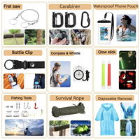 Kit de survie professionnel en plein air 142 en 1, équipement de sauvetage d'urgence pour la randonnée en pleine nature, le camping et la sécurité