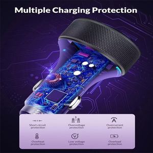 Cargador de Coche de Aleación de Aluminio 4 en 1, Divisor de Encendedor de Cigarrillos para Coche, Carga Rápida USB con Luz LED - Product Image 3