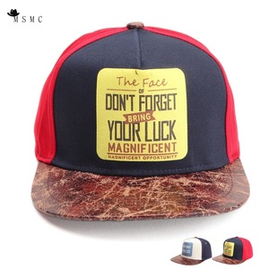 <b>Snapback</b> <b>Cap</b> Unisex Polyester Cotton Canvas Contrast Color Flat Brim Casual Streetwear Hat - Product Image 5