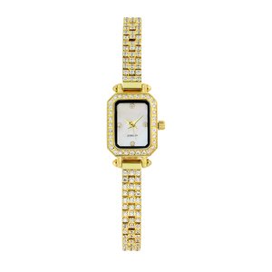 Reloj de Pulsera de Lujo para Mujer con Diamantes y Oro, Logotipo Personalizado, Elegante Reloj de Joyería - Product Image 1
